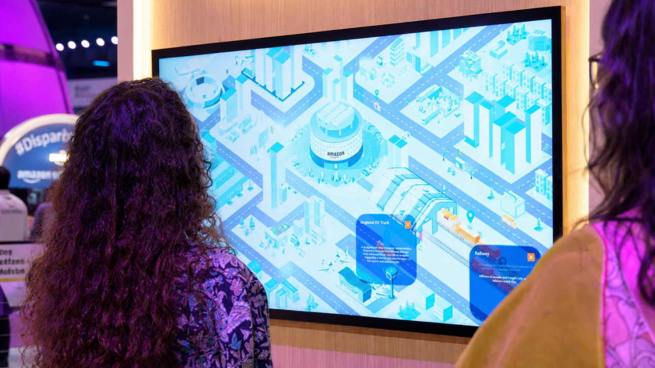 Interactive wall gamified screen